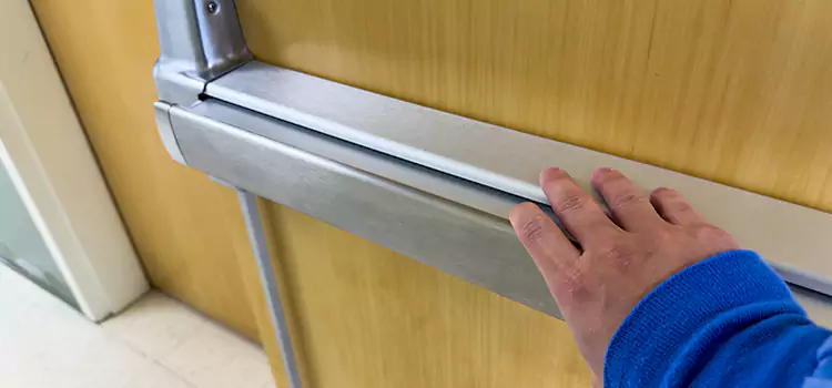 Installing a Push Bar on a Door Mandan